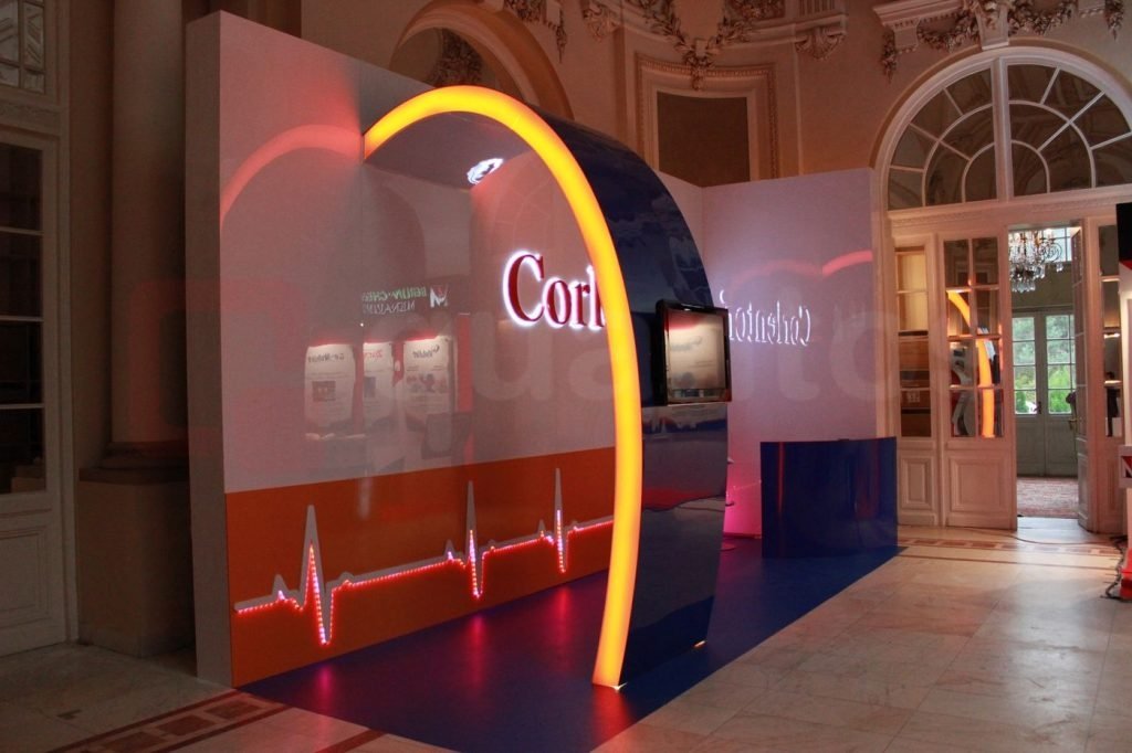 Stand expozitional Servier & Corlentor | standuri-expozitionale